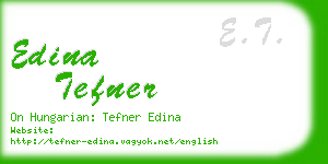 edina tefner business card